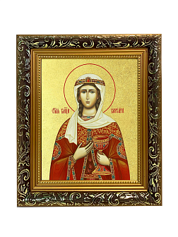 Икона "Варвара", св. вмц., с золочением поталью, 10В2-УЛ