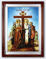 Икона на стекле №2 32х45, в киоте с подсветкой Воздвижение Креста Господня