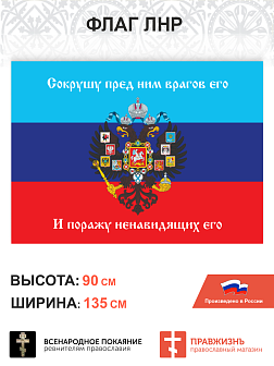 Набор флагов За Донбасс Сокрушу пред Ним врагов сетка 3 шт.