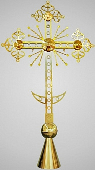 Крест на купол ажурный, 3метра с золочением