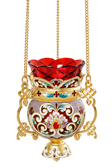 Лампада филигранная №35 роспись / золочение Лампада филигранная №35 роспись / золочение