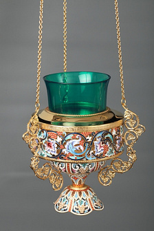 Лампада филигранная №8 роспись / золочение