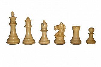 Шахматы классические средние деревянные утяжеленные, основа из березы, фигуры из розового дерева и самшита, 37х37 см (высота короля 3,25")
