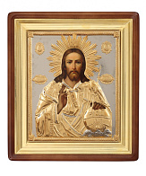 Икона живописная в киоте 50х60 масло, риза №71, киот №1 Спаситель