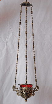 Лампада подвесная литая, высота 110мм