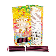 Свечи №80 в коробочке (18см, 1ч, 12шт), ФИОЛЕТОВЫЕ