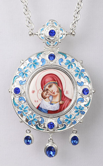 Панагия №111 серебро филигрань, эмаль (УИН)