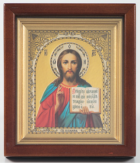 Икона в киоте 11х13 сложный №2 конгрев Спаситель 14