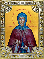 Икона освященная Аполлинария, серебрение 925