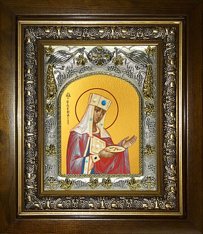 Икона освященная ''Елена равноапостольная царица'', в деревяном киоте
