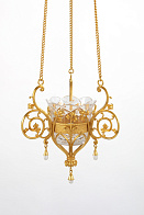 Лампада подвесная №43 литье / золочение