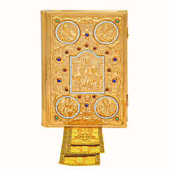 Евангелие 470*330 напрестольное №8 крышки золочение камни