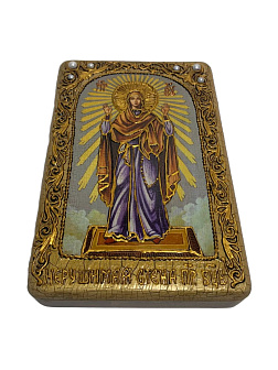 Настольная икона Божией Матери «Нерушимая Стена» на мореном дубе