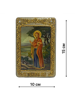 Настольная икона ''Святая праматерь Ева'' на мореном дубе