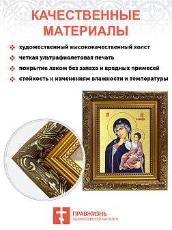 Икона Божией Матери "Отрада и утешение" с золочением поталью, 03О4-УЛ