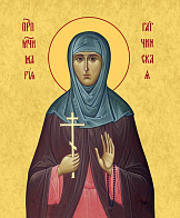 Икона Мария Гатчинская преподобномученица, деревянная рамка со стеклом 15х18х2 см 894