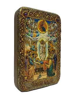 Настольная икона ''Успение Пресвятой Богородицы'' на мореном дубе