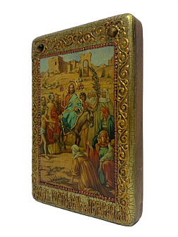 Икона ''Вход Господень в Иерусалим'' ручной работы