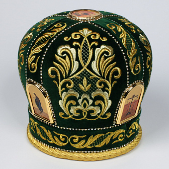 Митра №007 бархат вышивка автомат,фоторамки, стразовые дорожки, в футляре