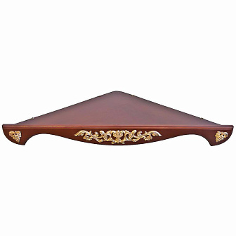 Полка для икон деревянная одноярусная угловая с узором