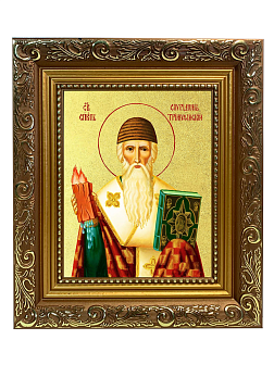 Икона "Спиридон Тримифунтский", свт., чудотв., с золочением поталью, 09101-УЛ