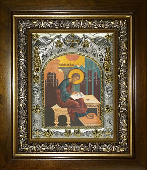 Икона ЛУКА Евангелист, Апостол (СЕРЕБРЯНАЯ РИЗА, КИОТ)