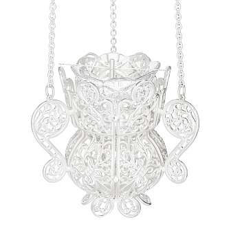 Лампада подвесная №47 литье / серебрение