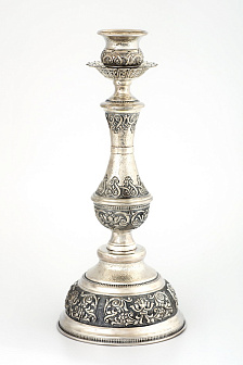 Подсвечник примикирный чеканка серебро (УИН)