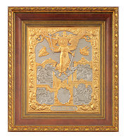 Икона живописная в киоте 24х30 масло, риза №264, матовое золочение, киот №22 Ангел Хранитель