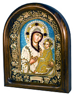 Икона Пресвятой Богородицы ТИХВИНСКАЯ (БИСЕР, КАМНИ)