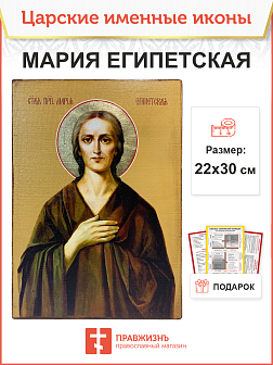 Именная икона Мария Египетская 173 22х30, царская