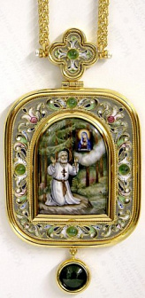 Панагия №116 / золочение / серебро эмаль, роспись (УИН)