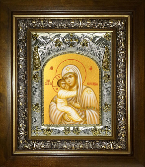 Икона Жировицкая икона Божией Матери, в деревяном киоте