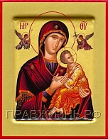 Икона Богородица Страстная из дерева с золочением
