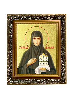 Икона "София (Соломония) Суздальская", св. прп., кнг., с золочением поталью, 10С1-УЛ
