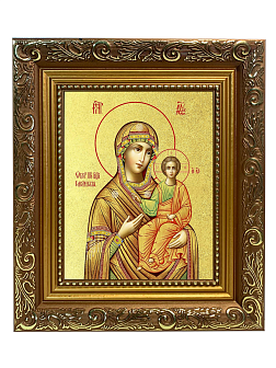 Икона Божией Матери "Смоленская" с золочением поталью, 03069-УЛ