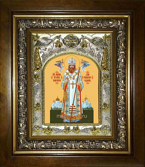 Икона освященная ''Иоанн Шанхайский и Сан-Францисский святитель чудотворец (Иван)'', в деревяном киоте