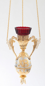 Лампада подвесная на яйце пасхальном №2 золочение