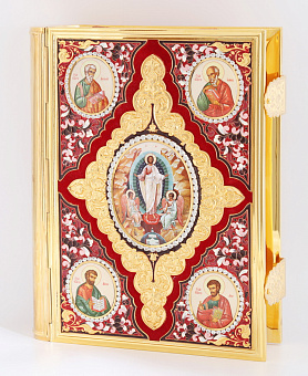 Евангелие 360*240 напрестольное эмаль деколь камни золочение Евангелие 360*240 напрестольное эмаль деколь камни золочение