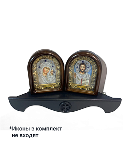 Полка для икон угловая Кольцо Крест