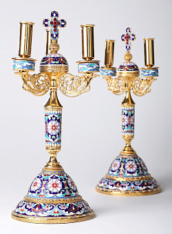 Дикирий-трикирий №17 филигрань, эмаль / золочение