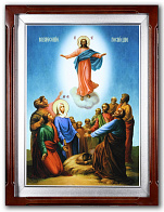 Икона на стекле №2 32х45, в киоте с подсветкой Вознесение Господне