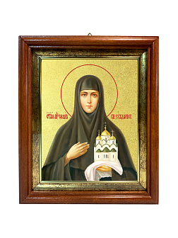 Икона "София (Соломония) Суздальская", св. прп., кнг., с золочением поталью, 10С1-УЛ Икона "София (Соломония) Суздальская", св. прп., кнг., с золочением поталью, 10С1-УЛ