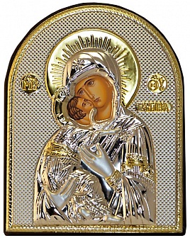 Икона Божия Матерь Владимирская (СЕРЕБРО) 75x92