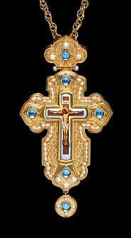 Крест наперсный №199 деколь / золочение / серебро (УИН)