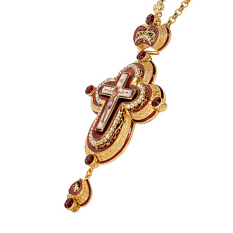 Крест наперсный №17 эмаль / золочение