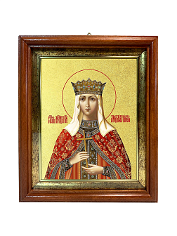 Икона "Людмила Чешская", св. блгв. кнг., с золочением поталью, 10034-УЛ Икона "Людмила Чешская", св. блгв. кнг., с золочением поталью, 10034-УЛ