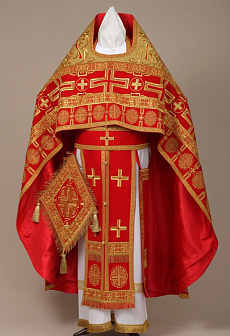 Облачение иерейское №03 комбинир.шерсть+глазет вышитое а/м