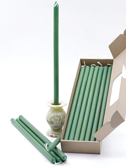 Свеча формовая №8 (37см, 7ч), ЗЕЛЕНАЯ