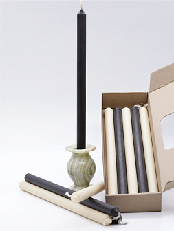 Свечи формовые №4 (37см, 8ч), БЕЛЫЕ И ЧЕРНЫЕ (кор 10шт)